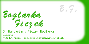boglarka ficzek business card